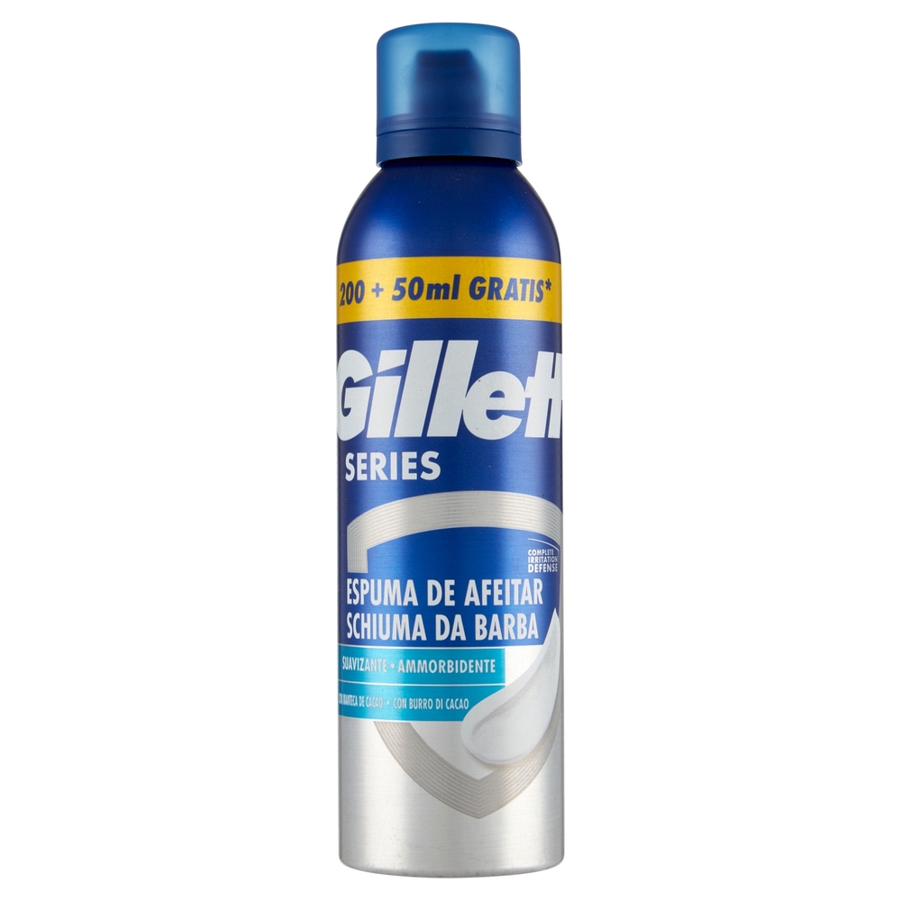 Gillette Series Schiuma da Barba Ammorbidente, 200 + 50ml Gratis